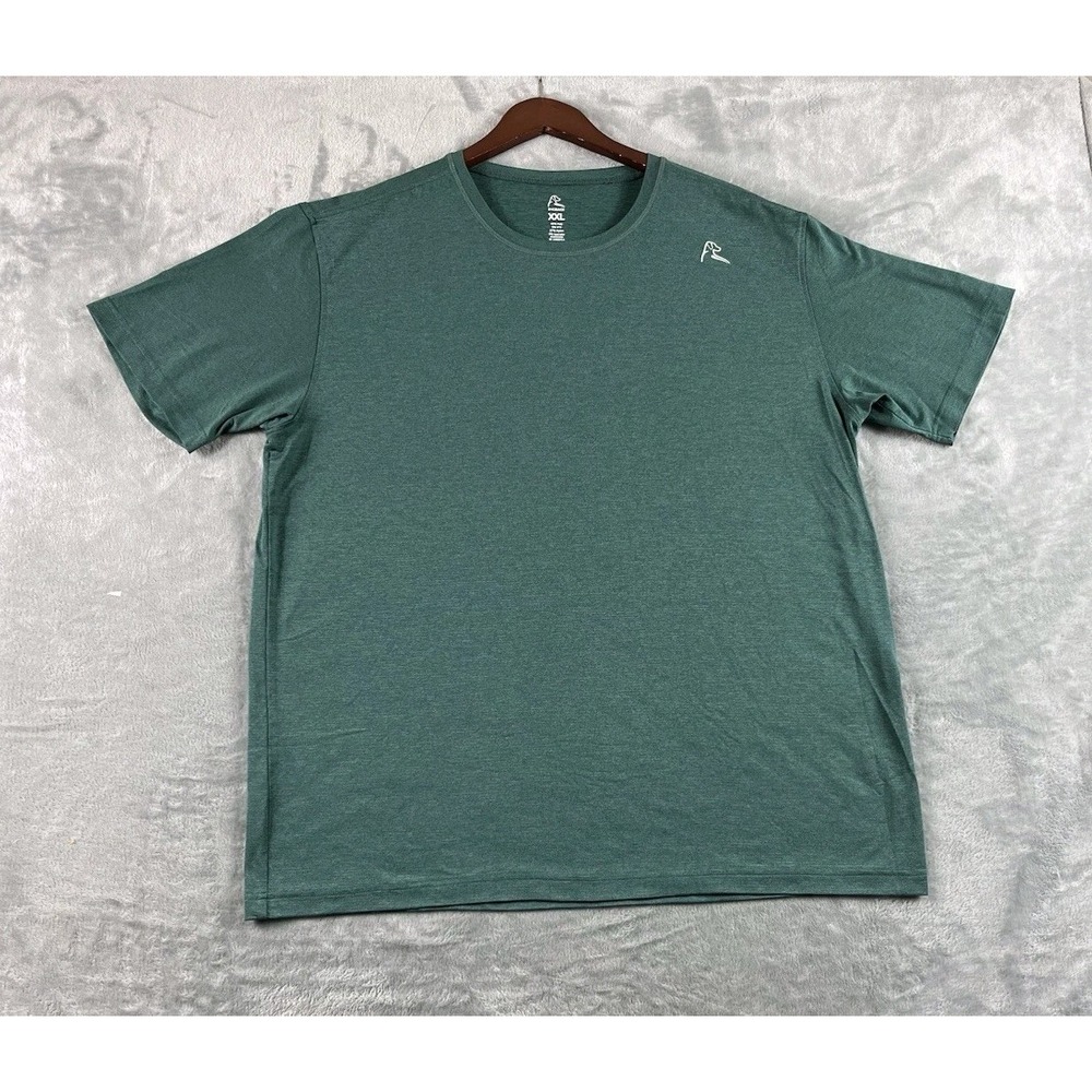 Rhoback Shirt Mens 2XL Green Tech Tee Short Sleeve Golf Performance Stretch Gym
